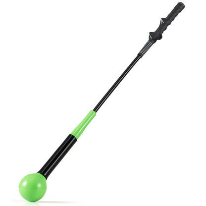 31.5 Inch Golf Swing Trainer Aid with Weighted Head for Grip Rhythm Balance, Green Golf at Gallery Canada