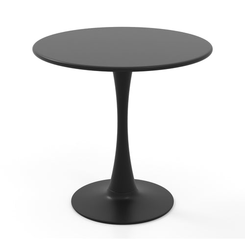 31.5 Inch Round Dining Table, Anti-Slip PP Ring, Black