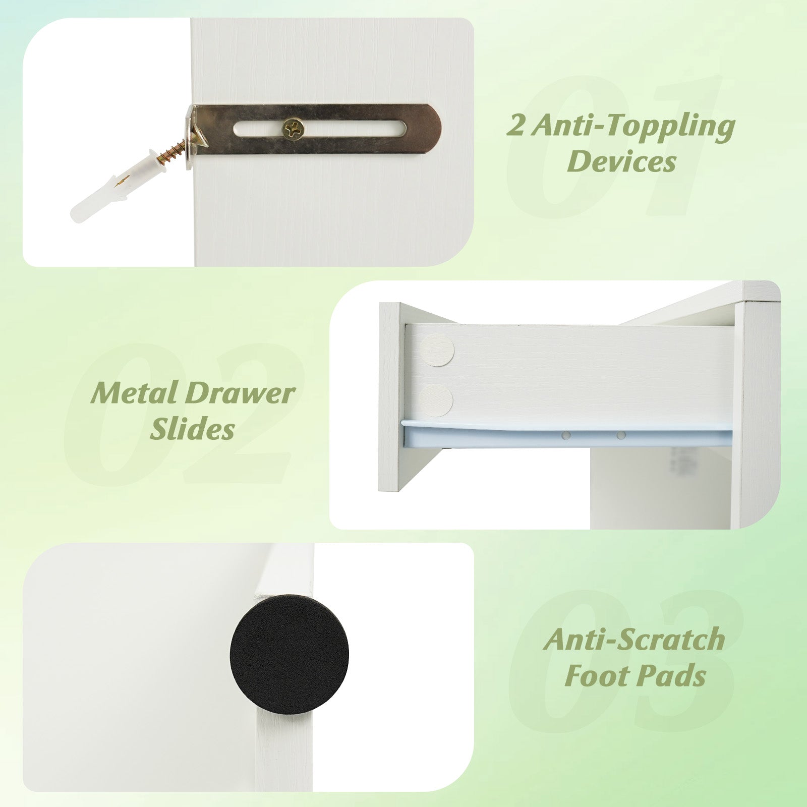 31.5 Inches Vanity Desk with 3 Lighting Modes and Storage Shelves, White Makeup Vanities at Gallery Canada