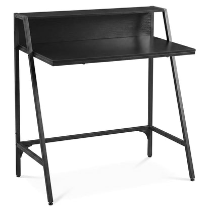 31.5" Industrial Desk With Raised Shelf, Black Computer Desks at Gallery Canada