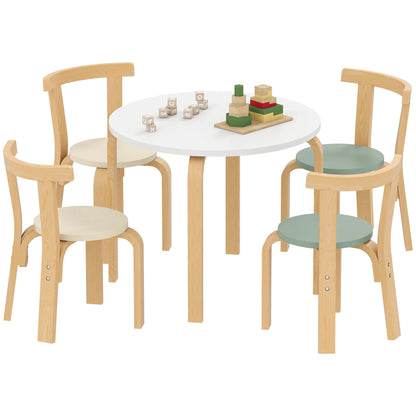 Wooden Kids Table and Chairs Set, Toddler Set for 3-8 Years, Green Kids Table Sets at Gallery Canada