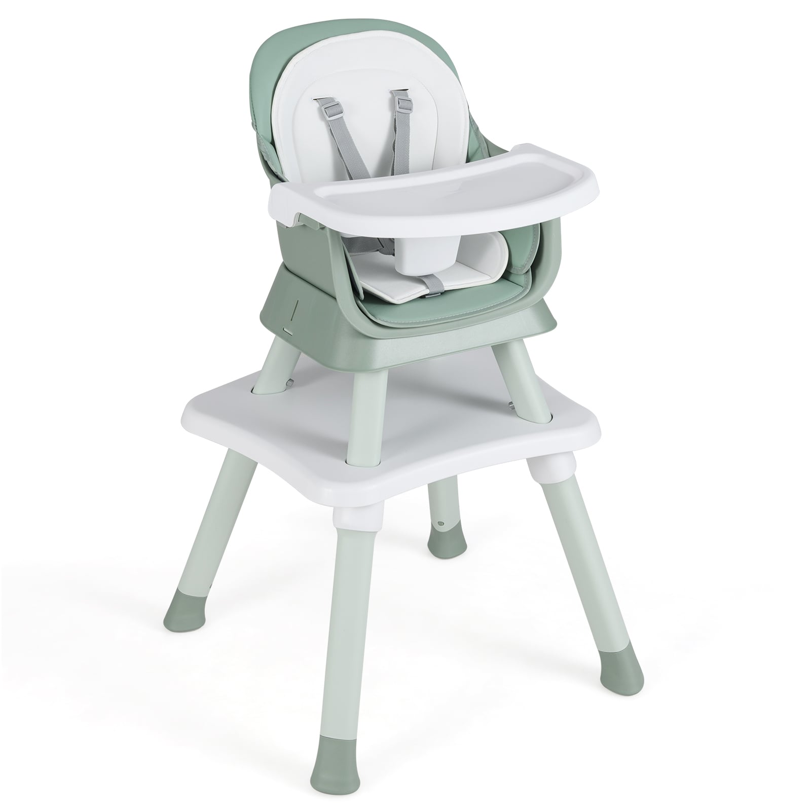 6-In-1 Convertible High Chair, Adjustable Removable Tray, Green High Chairs at Gallery Canada