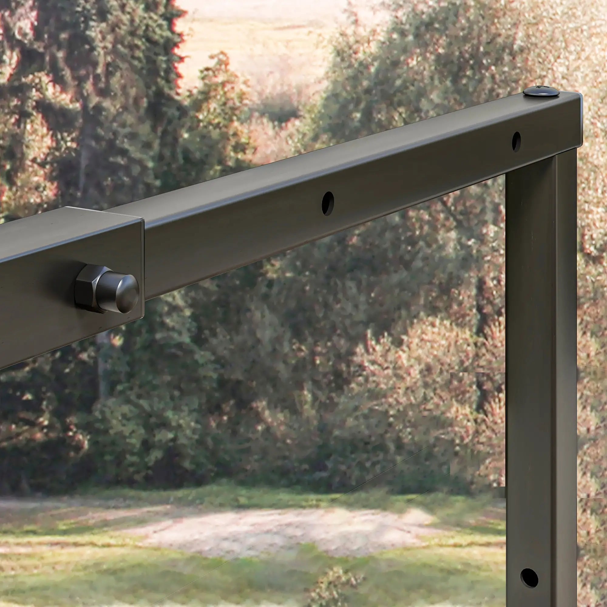 Adjustable Firewood Log Rack, Heavy-Duty Steel, 25.6