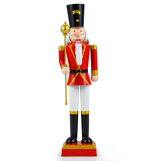 32.5 Inch Christmas Nutcracker, Red, Black Christmas Decor & Accessories Black & Red at Gallery Canada