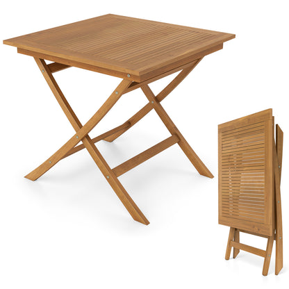 32-Inch Square Solid Teak Wood Patio Dining Table for 4 Patio Dining Tables at Gallery Canada