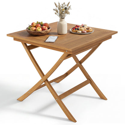 32-Inch Square Solid Teak Wood Patio Dining Table for 4 Patio Dining Tables at Gallery Canada