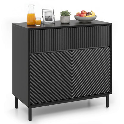 32" Wide Buffet Cabinet, 2 Doors, 1 Drawer, Black Sideboards Cabinets & Buffets at Gallery Canada