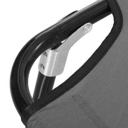 Outdoor Folding Lounge Chair, Reclining Back, Breathable Mesh, Grey Lounger Chairs at Gallery Canada