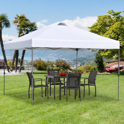 10' x 10' Pop Up Canopy Tent, Airy Top Vents, Wheeled Carry Bag, White Pop Up Canopies at Gallery Canada