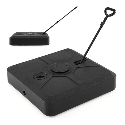 330 lbs Weighted Cantilever Umbrella Base, Wheels, Retractable Pull Rod, Black Outdoor Umbrella Bases Black at Gallery Canada