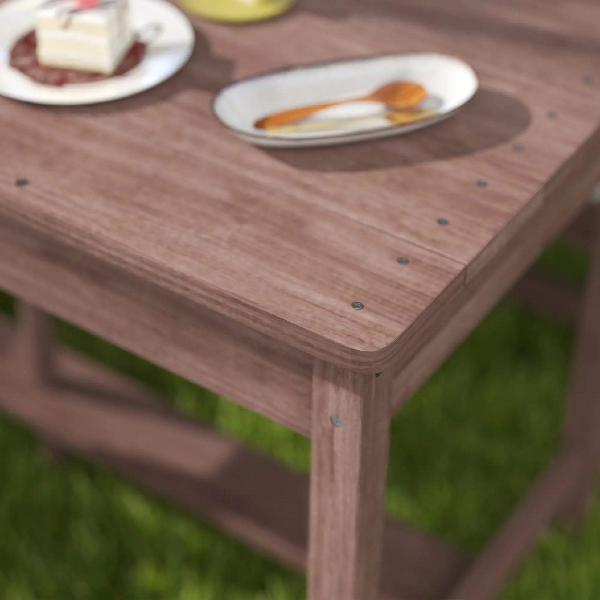 Kids Picnic Table Bench Set with Umbrella, Cushions, Navy Blue Kids Outdoor Furniture at Gallery Canada