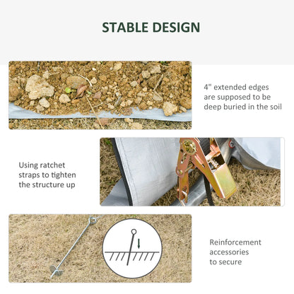 8' x 6' Carport, Sidewalls, Roll-up Door, Outdoor Shelter, Grey Car Shelters at Gallery Canada