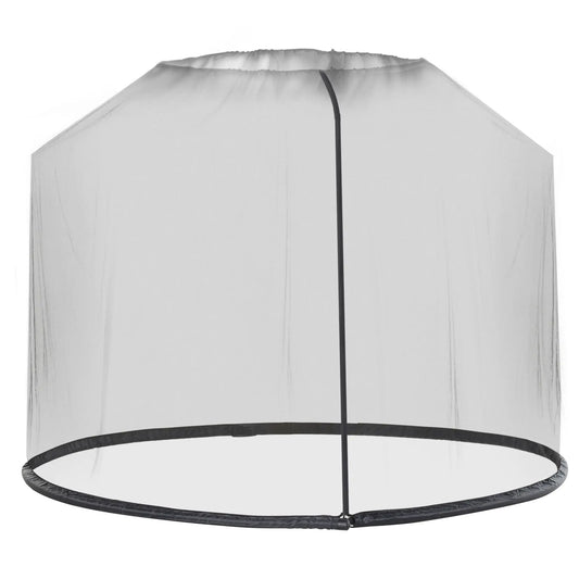7.5ft Outdoor Patio Umbrella Mosquito Net, Zippered Door, Black Gazebo Sidewalls Black at Gallery Canada