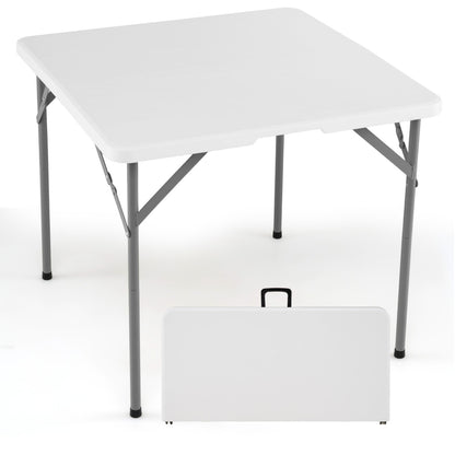 34 Inch Square Foldable Card Table, White Picnic Tables at Gallery Canada