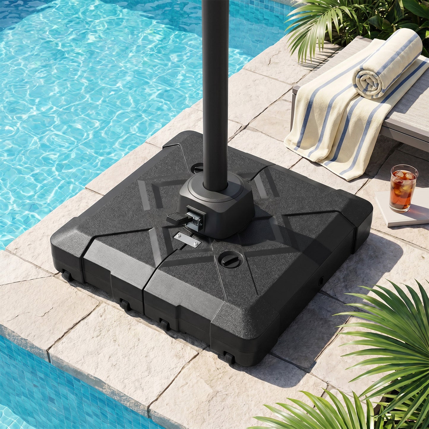34" X 34" Cantilever Patio Umbrella Base With 4 Wheels Outdoor Umbrella Bases at Gallery Canada