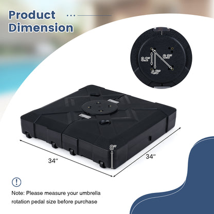 34" X 34" Cantilever Patio Umbrella Base With 4 Wheels Outdoor Umbrella Bases at Gallery Canada