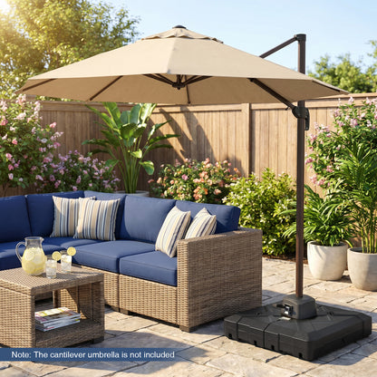 34" X 34" Cantilever Patio Umbrella Base With 4 Wheels Outdoor Umbrella Bases at Gallery Canada