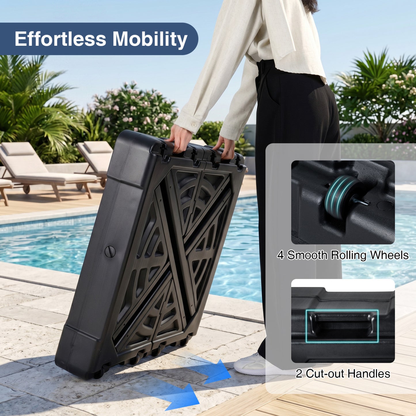 34" X 34" Cantilever Patio Umbrella Base With 4 Wheels Outdoor Umbrella Bases at Gallery Canada