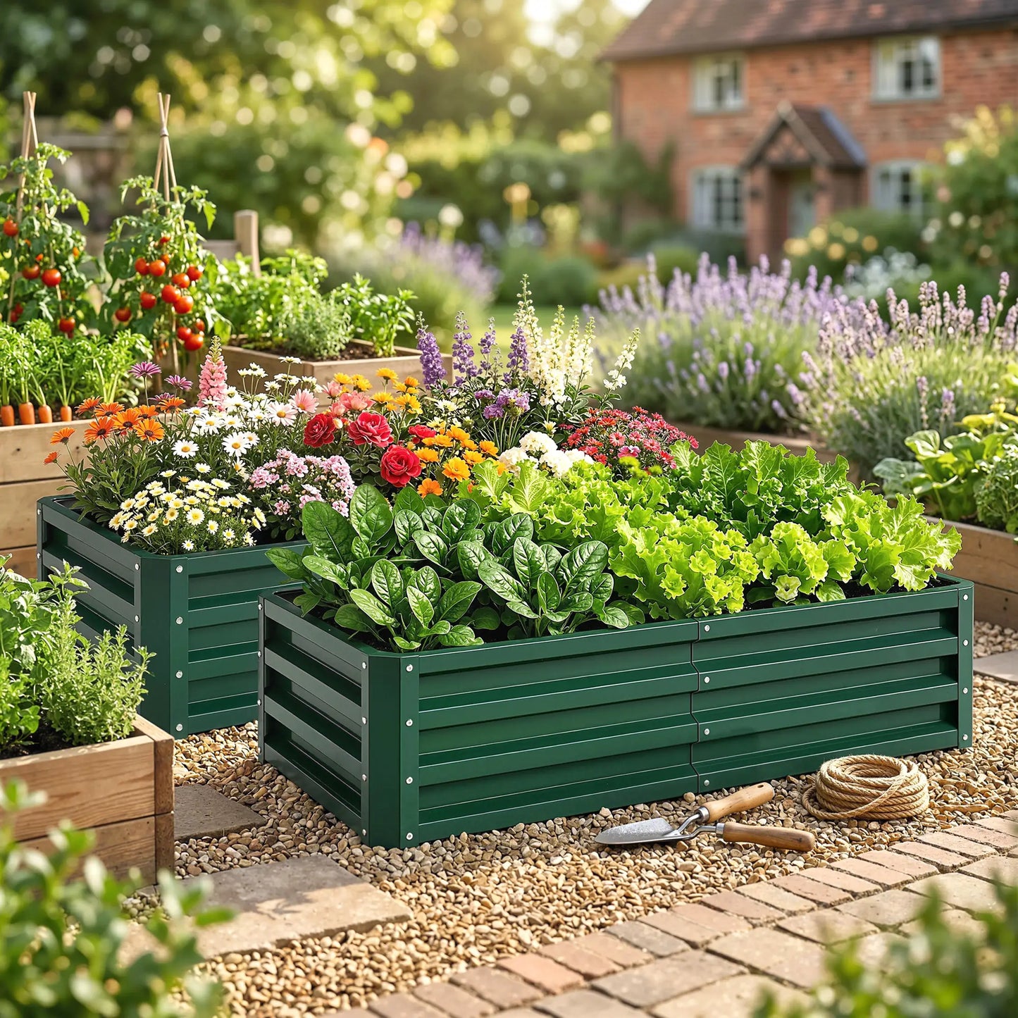 4' x 2' x 1' Raised Garden Bed, Set of 2 Galvanized Planter Box Galvanized Planter Boxes at Gallery Canada