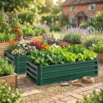 4' x 2' x 1' Raised Garden Bed, Set of 2 Galvanized Planter Box Galvanized Planter Boxes at Gallery Canada