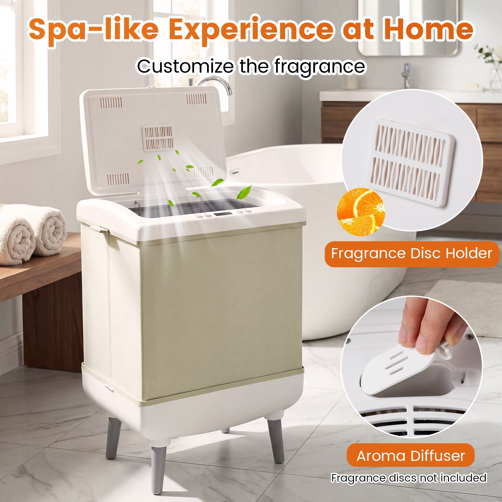 35L Large Towel Warmer with Heating and Drying Modes for Bathroom, Beige Dryers at Gallery Canada
