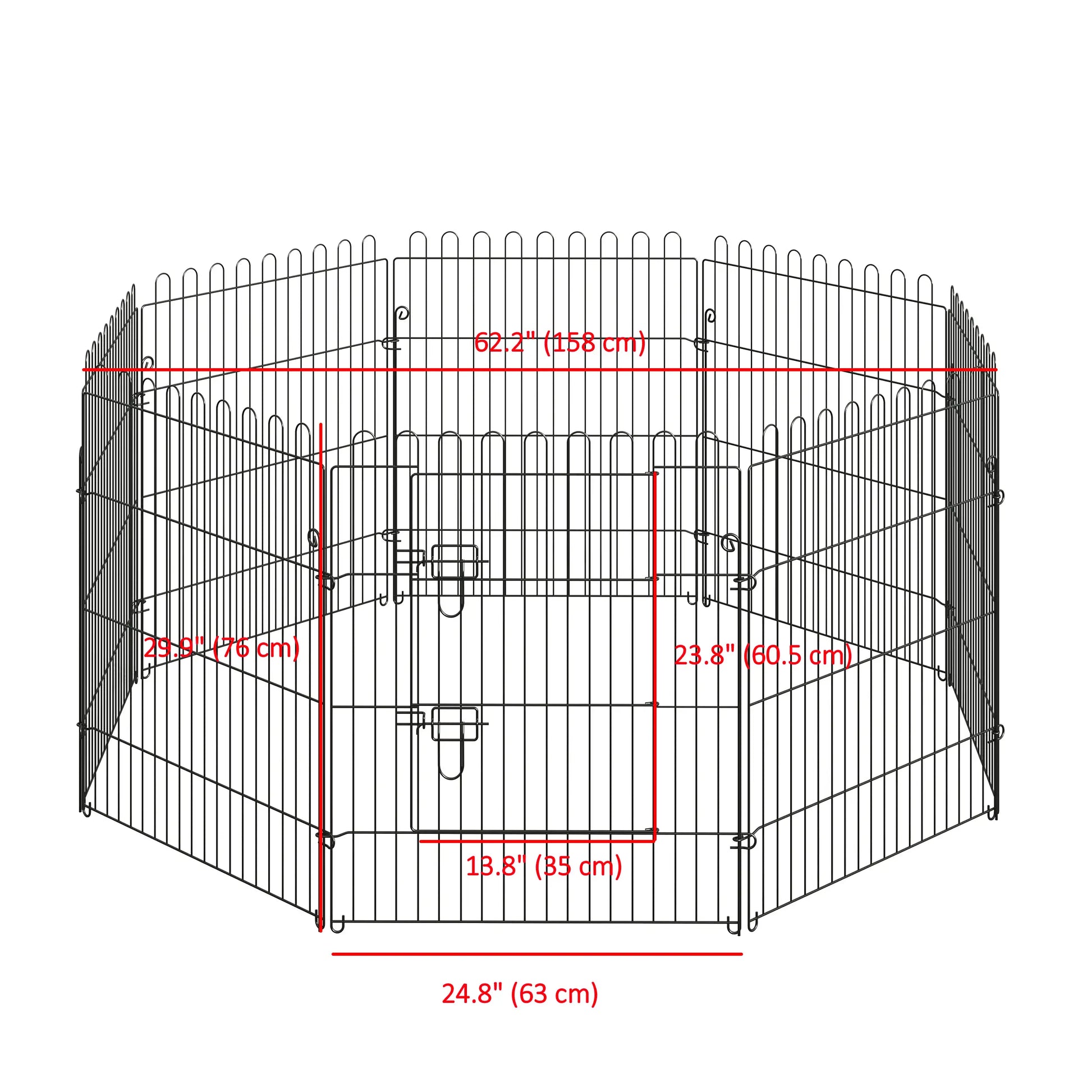 30inch 8-Panel Octagon Pet Playpen, Foldable Dog Cage, Black Houses, Kennels & Pens at Gallery Canada