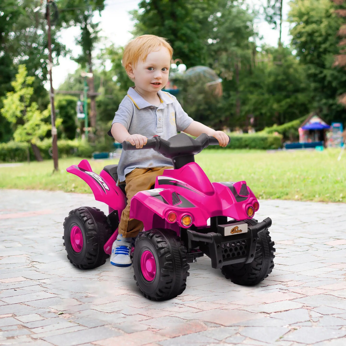 6V Kids ATV Quad with Music, Forward, for 2-6 Years, Pink Electric Toy Cars at Gallery Canada