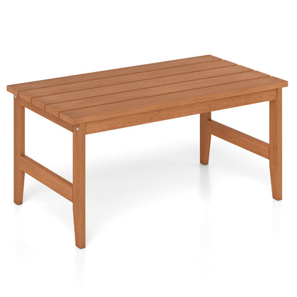 Table basse d'extérieur en bois massif, 35,5", finition teck