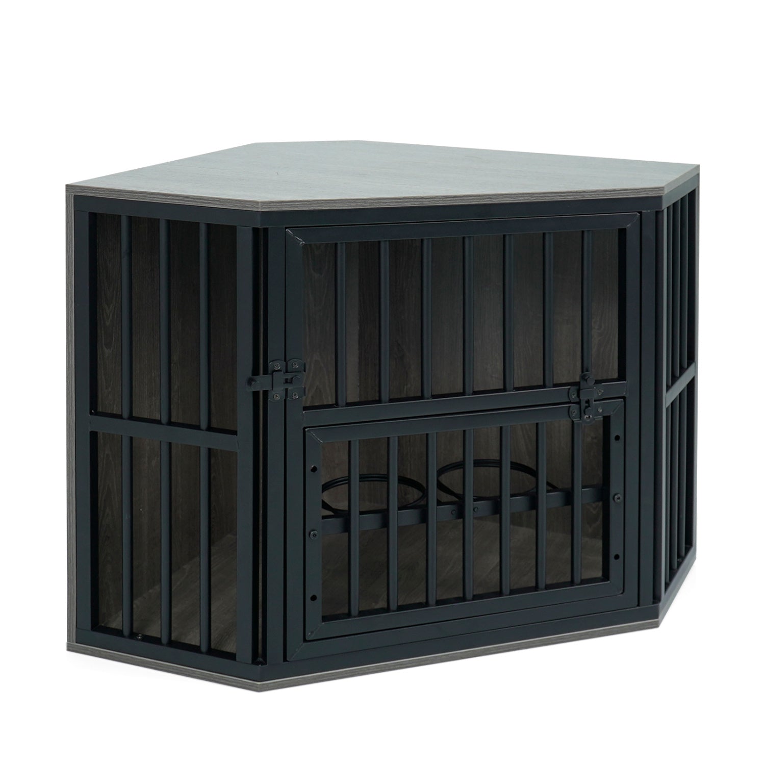 Wooden Dog Kennel End Table, 35.5 In, Oak Dog Kennels at Gallery Canada