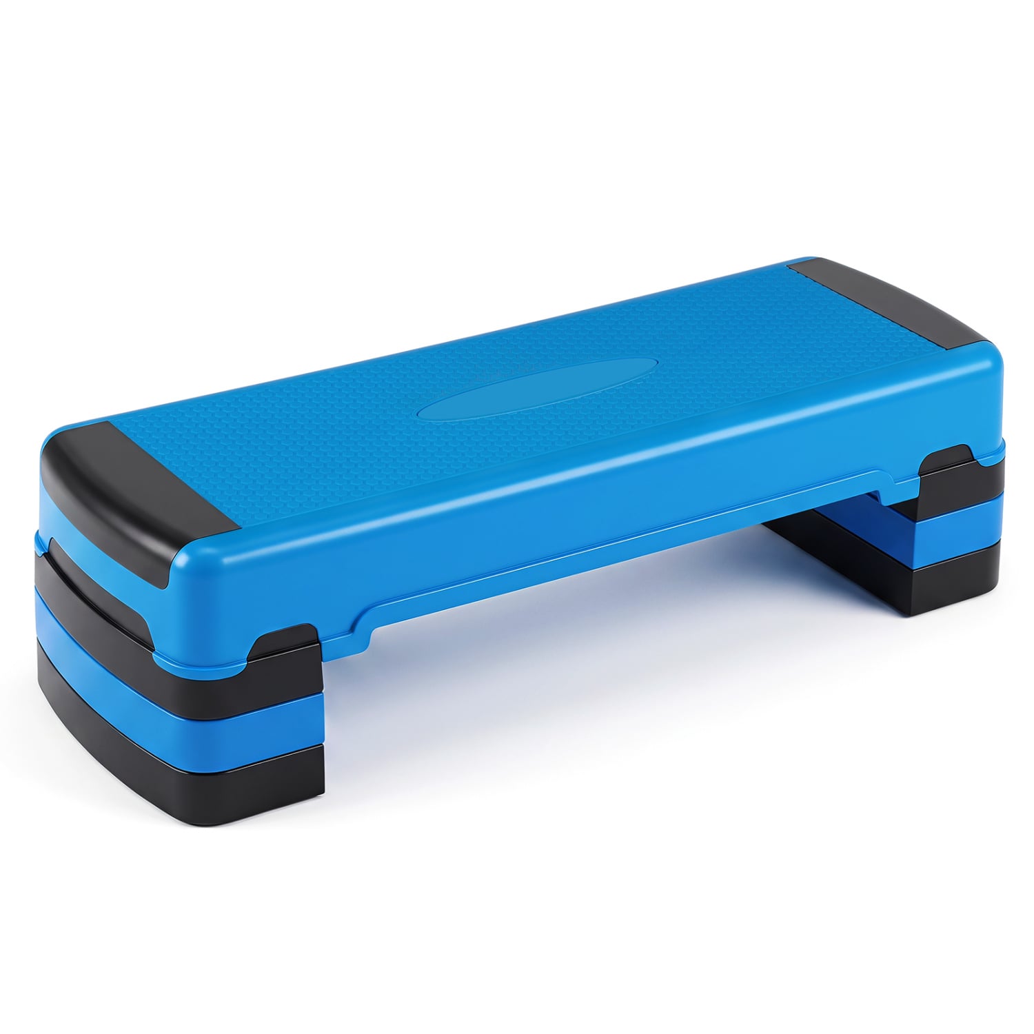 Adjustable Aerobic Stepper with Risers, 35 Inch, Blue Sport Equipments Blue at Gallery Canada