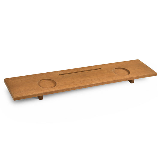35 x 8 Inch Wood Bath Tray with Slot and 3-Position Legs, Walnut Towel Racks Walnut at Gallery Canada