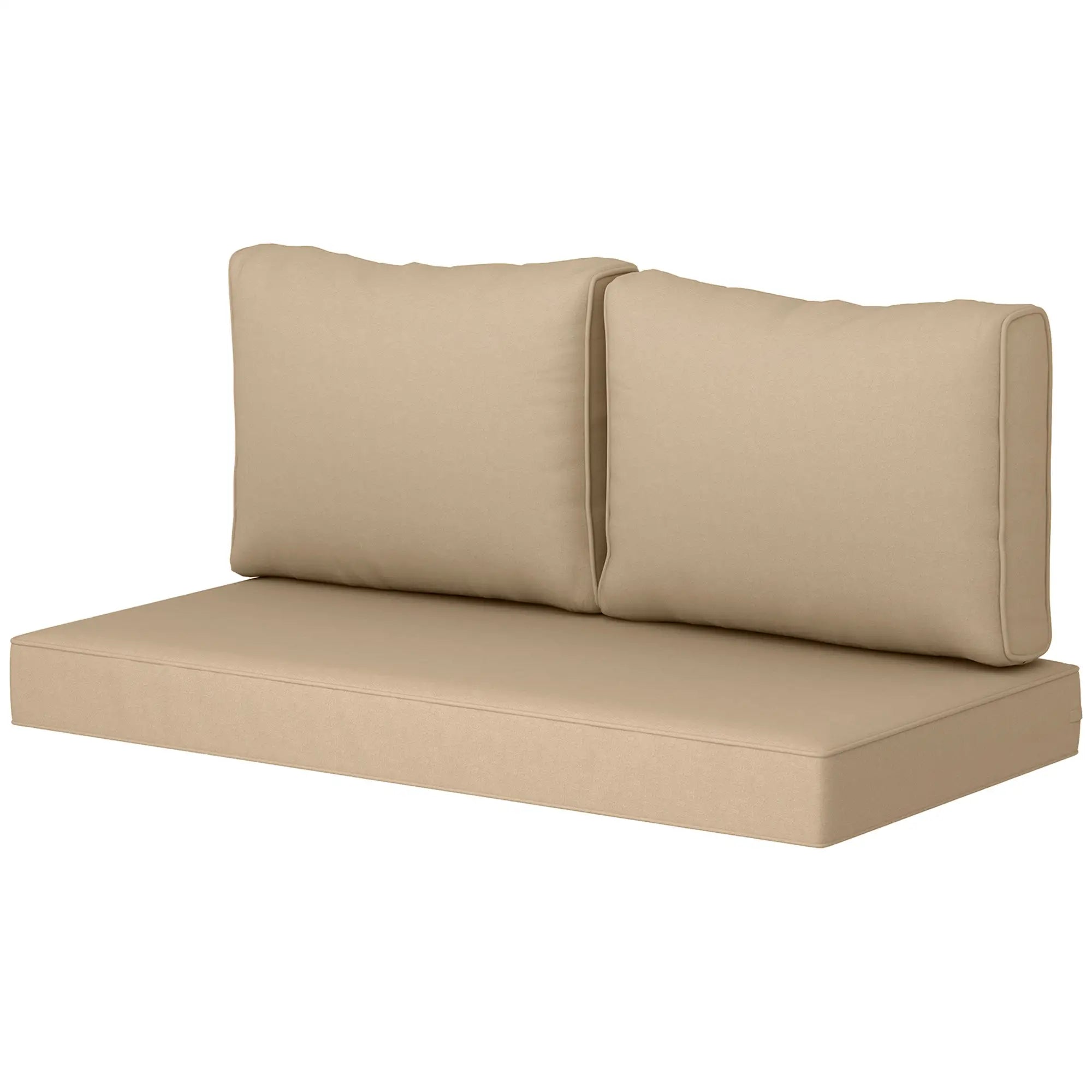 Outdoor Seat Cushions With Backrest, Loveseat Double Sofa, Beige Patio Chair Cushions Beige at Gallery Canada