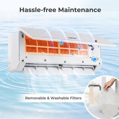 36000 BTU 2 Zone 23 SEER2 Mini Split Air Conditioner Wifi Enabled with Heat Pump-7K + 9K, White Mini Split Air Conditioners at Gallery Canada