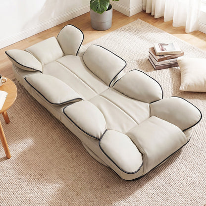 360 Swivel Floor Gaming Chair, 6-Position Backrest, Beige Floor Chairs at Gallery Canada