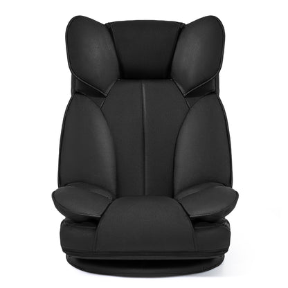 Swivel Floor Gaming Chair, Adjustable Backrest, Black Floor Chairs at Gallery Canada