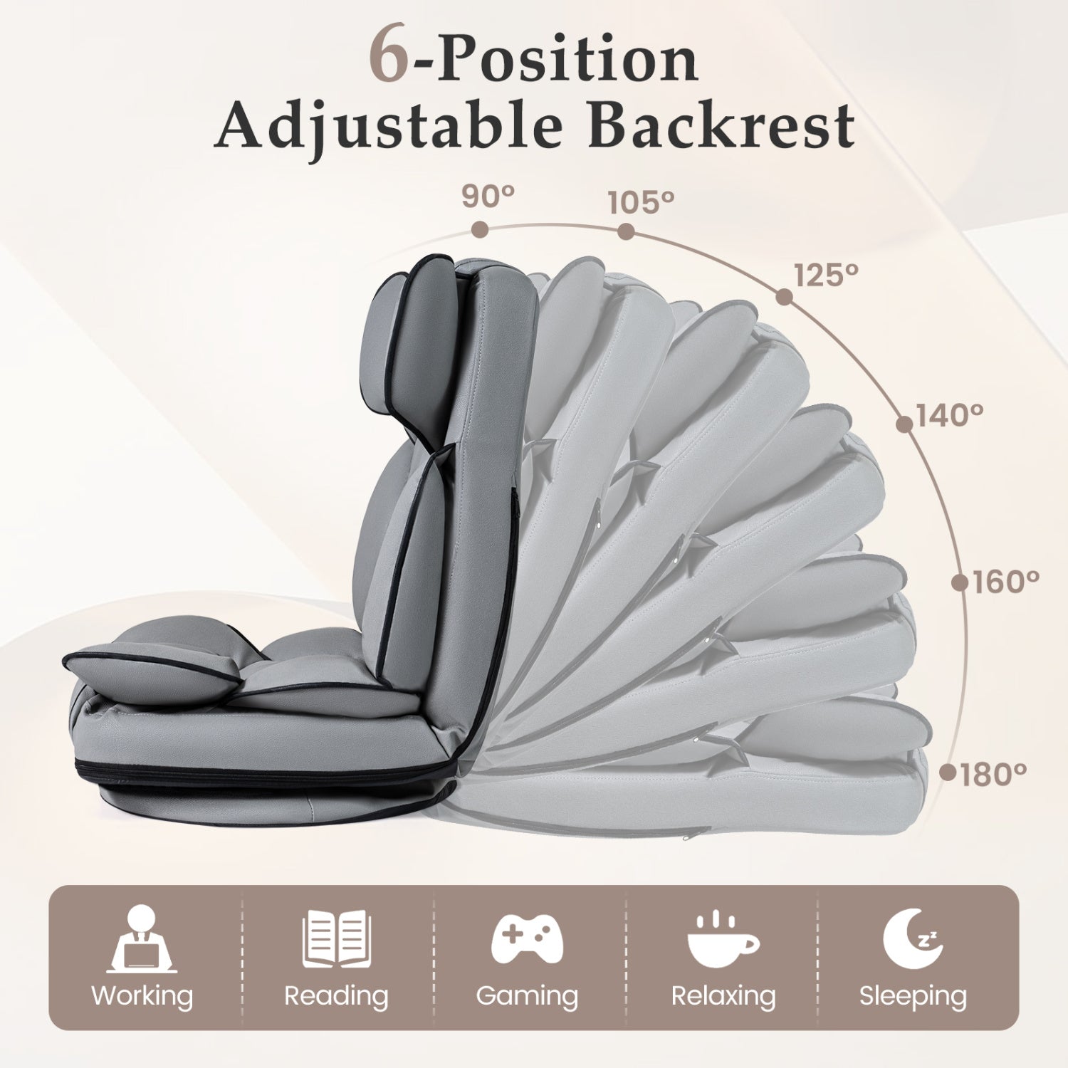 360° Swivel Floor Gaming Chair Floor Chairs at Gallery Canada