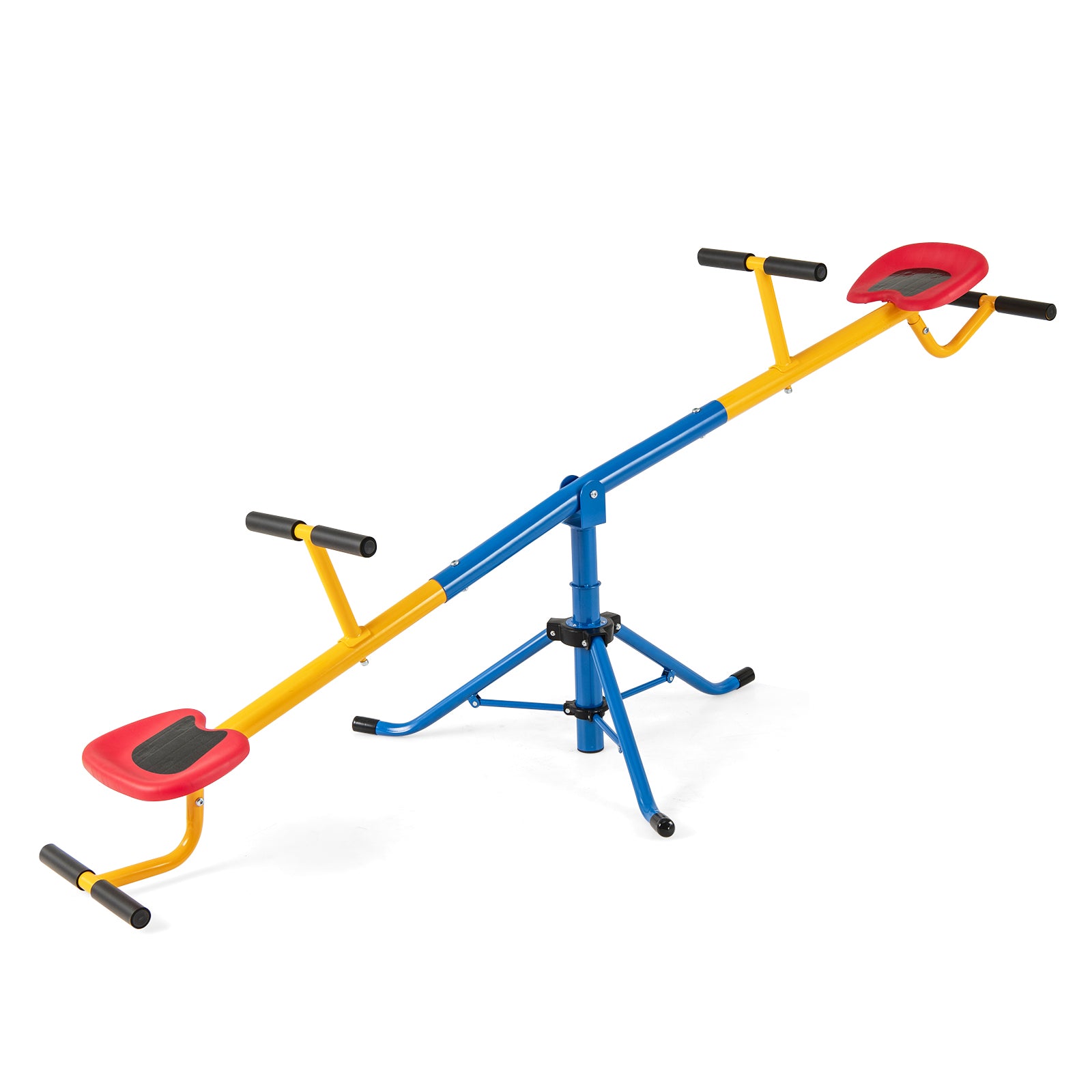 360°Rotation Kids Seesaw Swivel Teeter Totter Playground Equipment, Black Seesaws Black at Gallery Canada