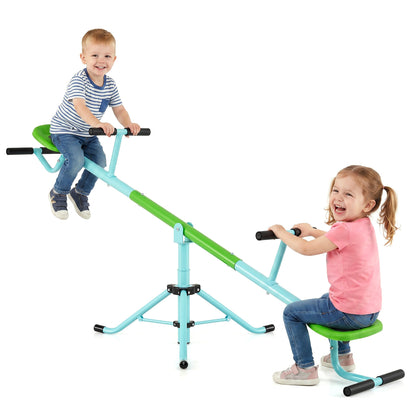 Équipement de terrain de jeu pour enfants, balançoire à bascule pivotante, vert