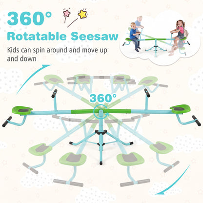 Équipement de terrain de jeu pour enfants, balançoire à bascule pivotante, vert