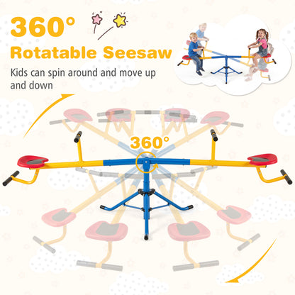 Bascule tournante à 360° pour enfants, rouge