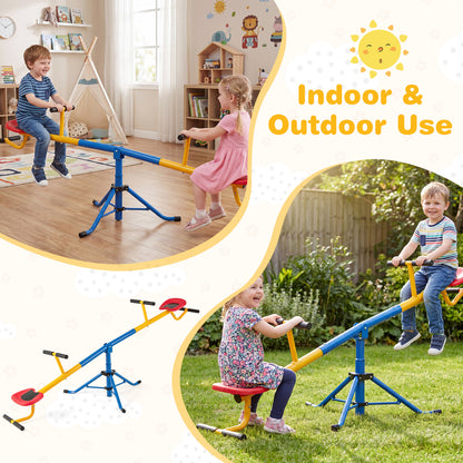 Bascule tournante à 360° pour enfants, rouge