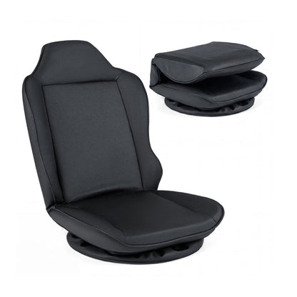 360° Swivel Floor Gaming Chair with 5-Level Adjustable Backrest, Black Gaming Chairs at Gallery Canada