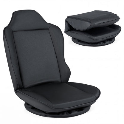 360° Swivel Floor Gaming Chair with 5-Level Adjustable Backrest, Black Gaming Chairs at Gallery Canada