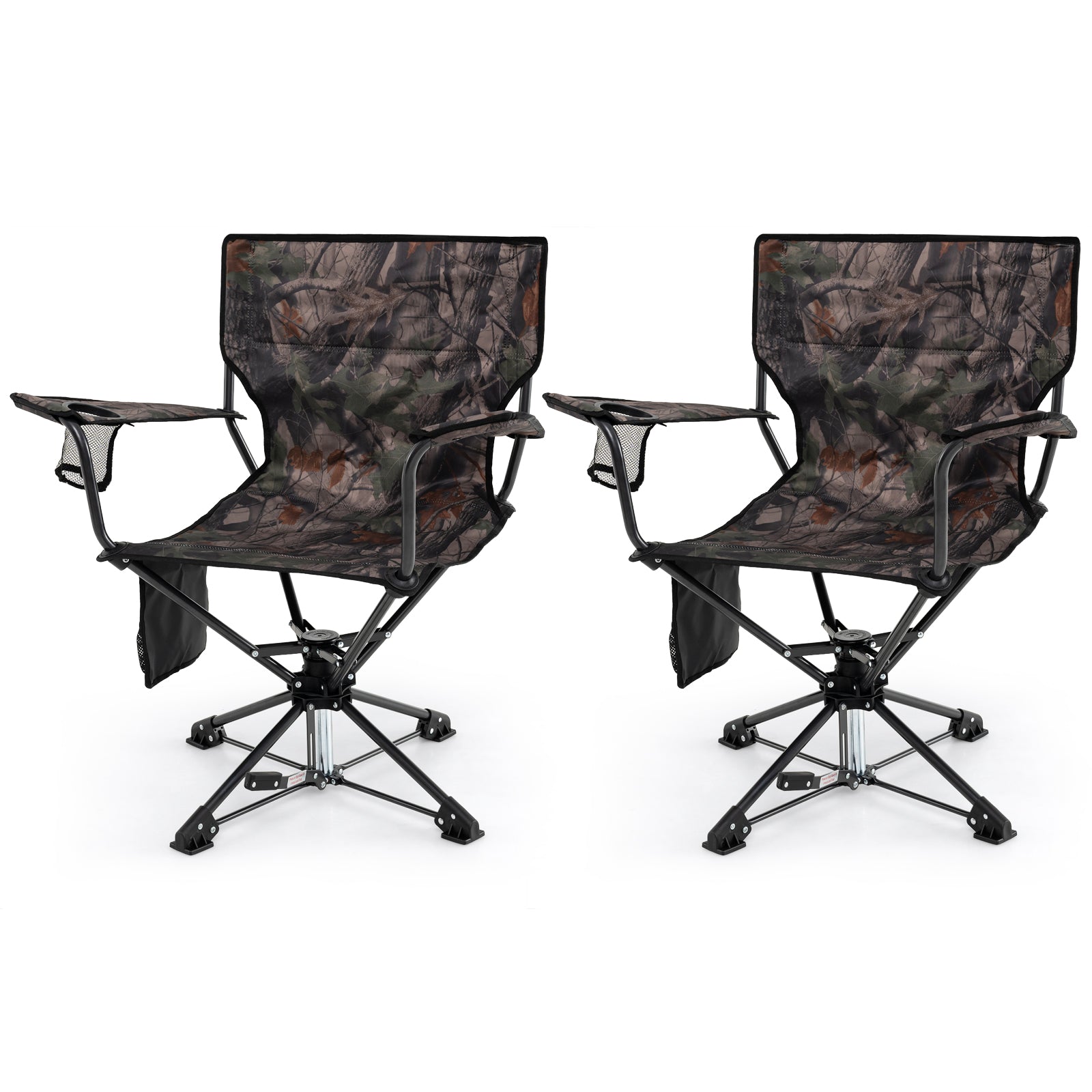 360° Swivel Hunting Chair, Portable Foldable Set of 2, Camouflage Outdoor Camouflage at Gallery Canada