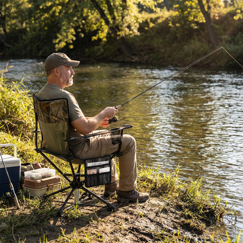 360° Swivel Hunting Chair, Foldable, Green