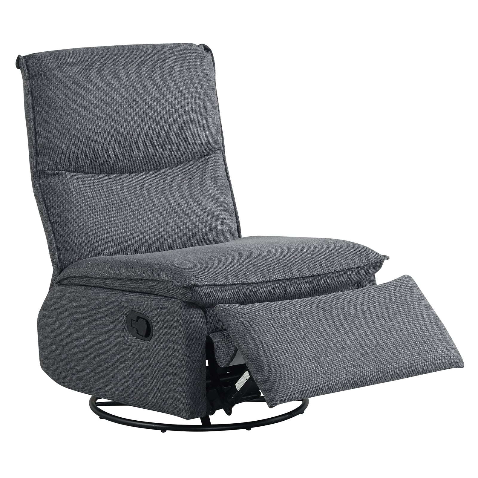 360° Swivel Rocking Chair, Cushioned Back, Gray Recliners Gray at Gallery Canada