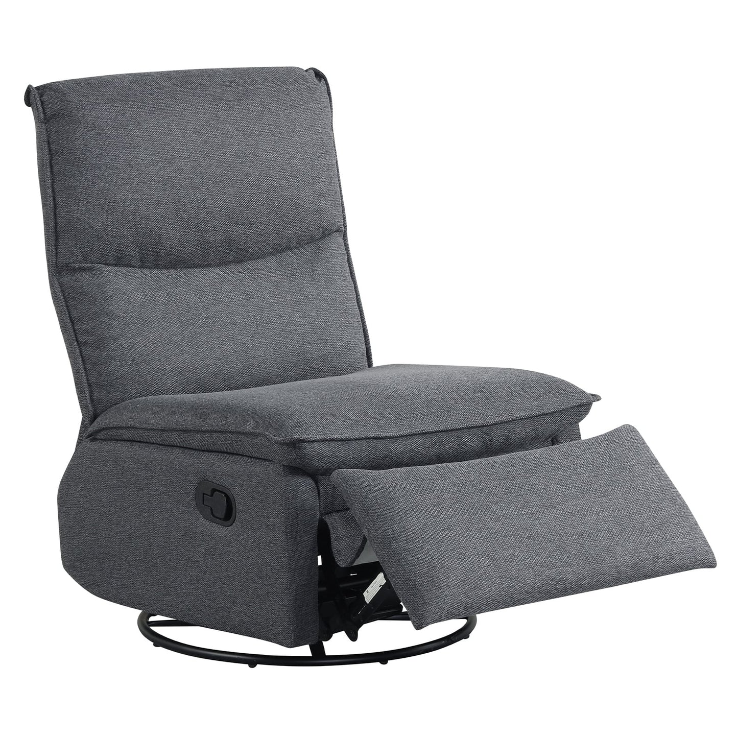 360° Swivel Rocking Chair, Cushioned Back, Gray Recliners Gray at Gallery Canada