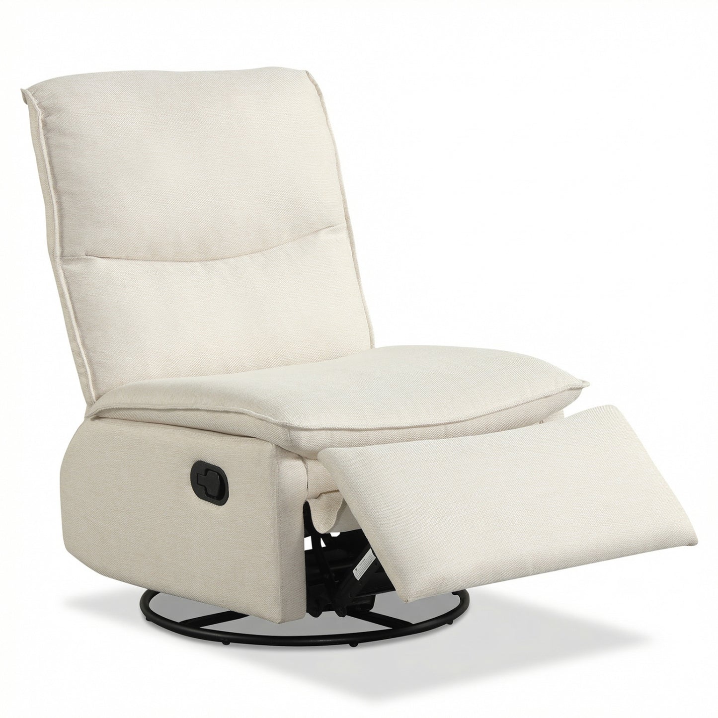 360° Swivel Rocking Chair, Cushioned Back, Living Room, Beige Recliners at Gallery Canada