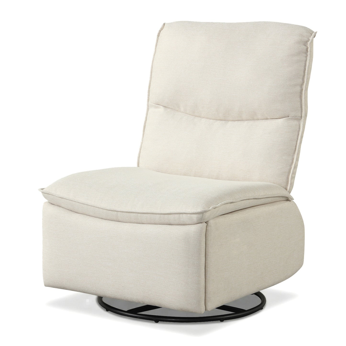 360° Swivel Rocking Chair, Cushioned Back, Living Room, Beige Recliners at Gallery Canada
