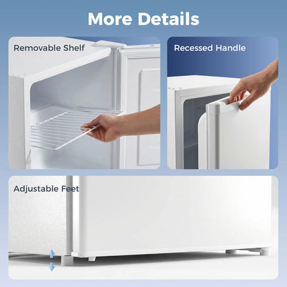 1.1 Cu. Ft. Mini Freezer, Compact Upright, Reversible Door, White Small Kitchen Appliances at Gallery Canada
